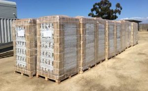 Loading and storage of coco coir grow bags